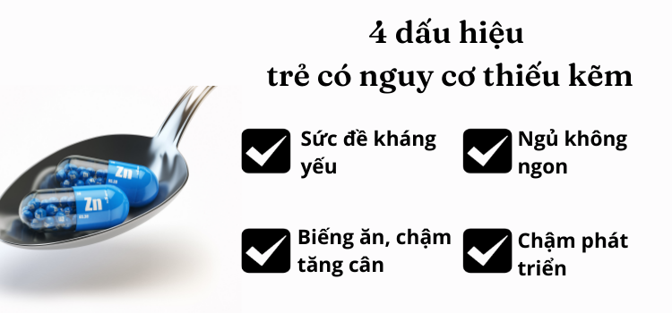 4 dấu hiệu trẻ có nguy cơ thiếu kẽm